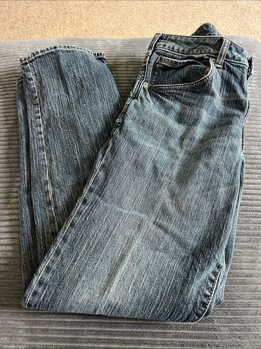 Lee Men's Straight Leg Washed Denim Jeans - Light Blue